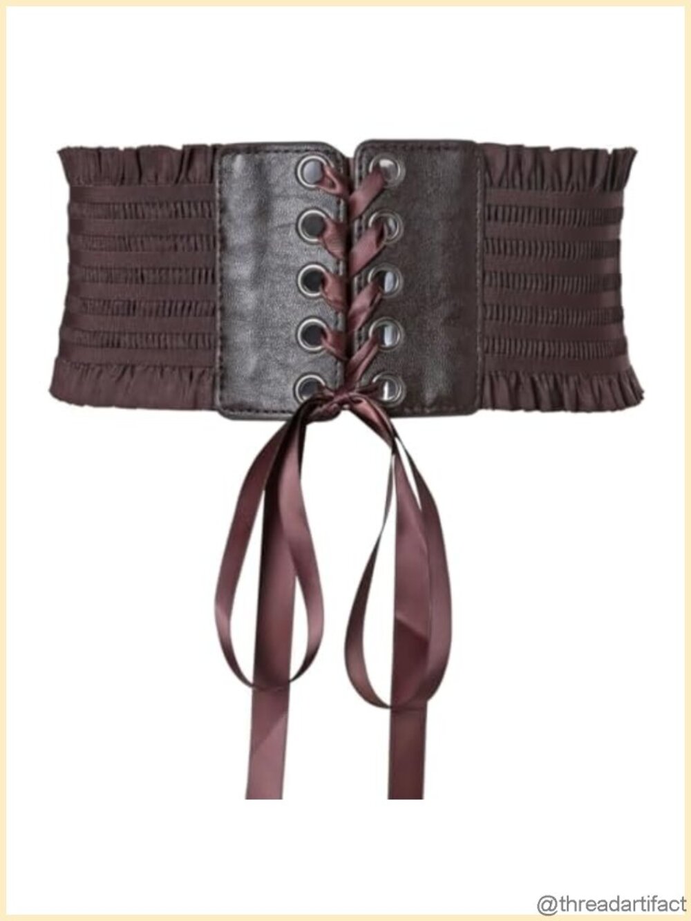 Wide Elastic Waist Cinch Belt Lace-up Corset Style Women's Accessory